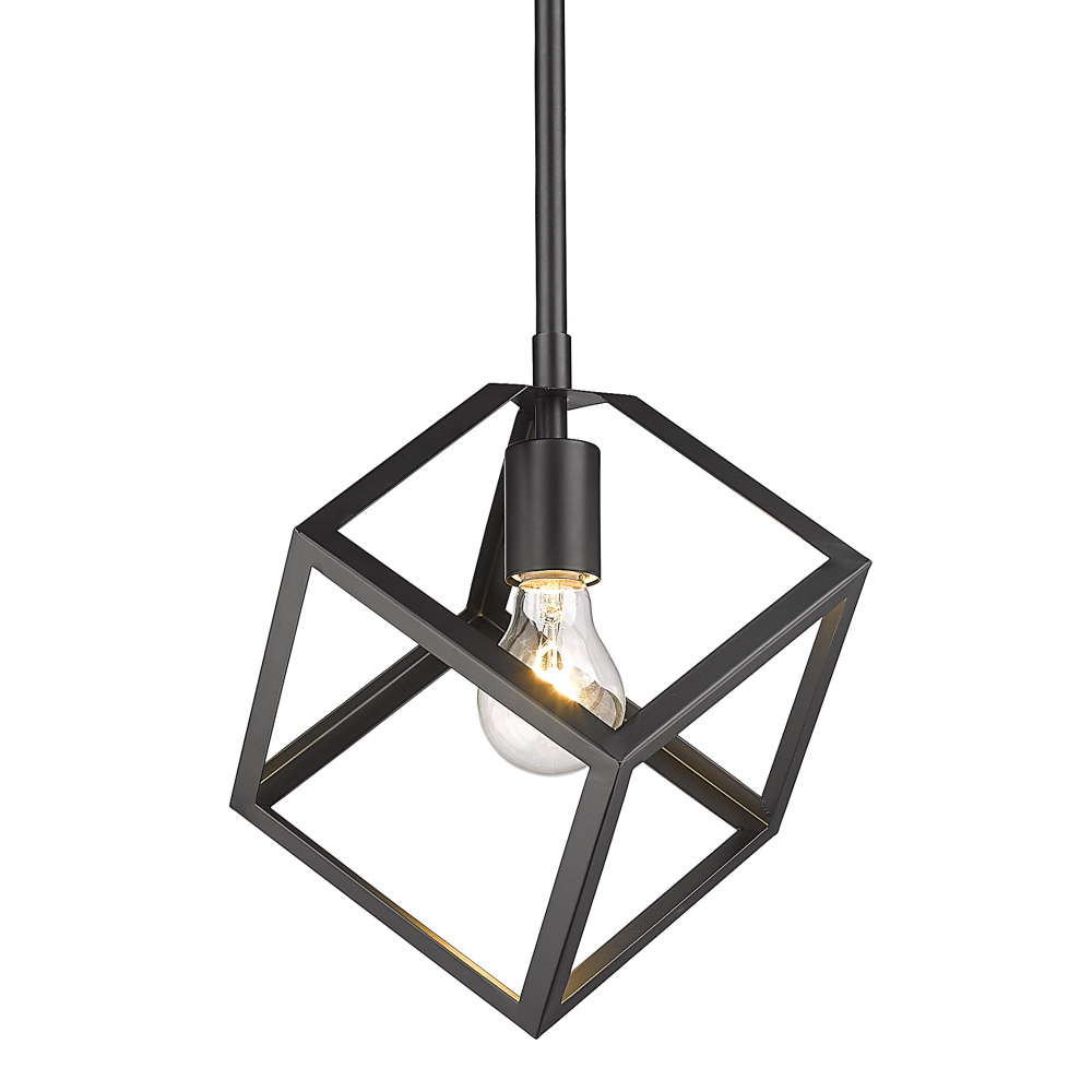 Golden Lighting Cassio 1-light Pendant in Matte Black